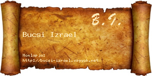 Bucsi Izrael névjegykártya